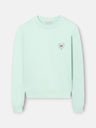 Sweat-shirt femme cœur love vert
