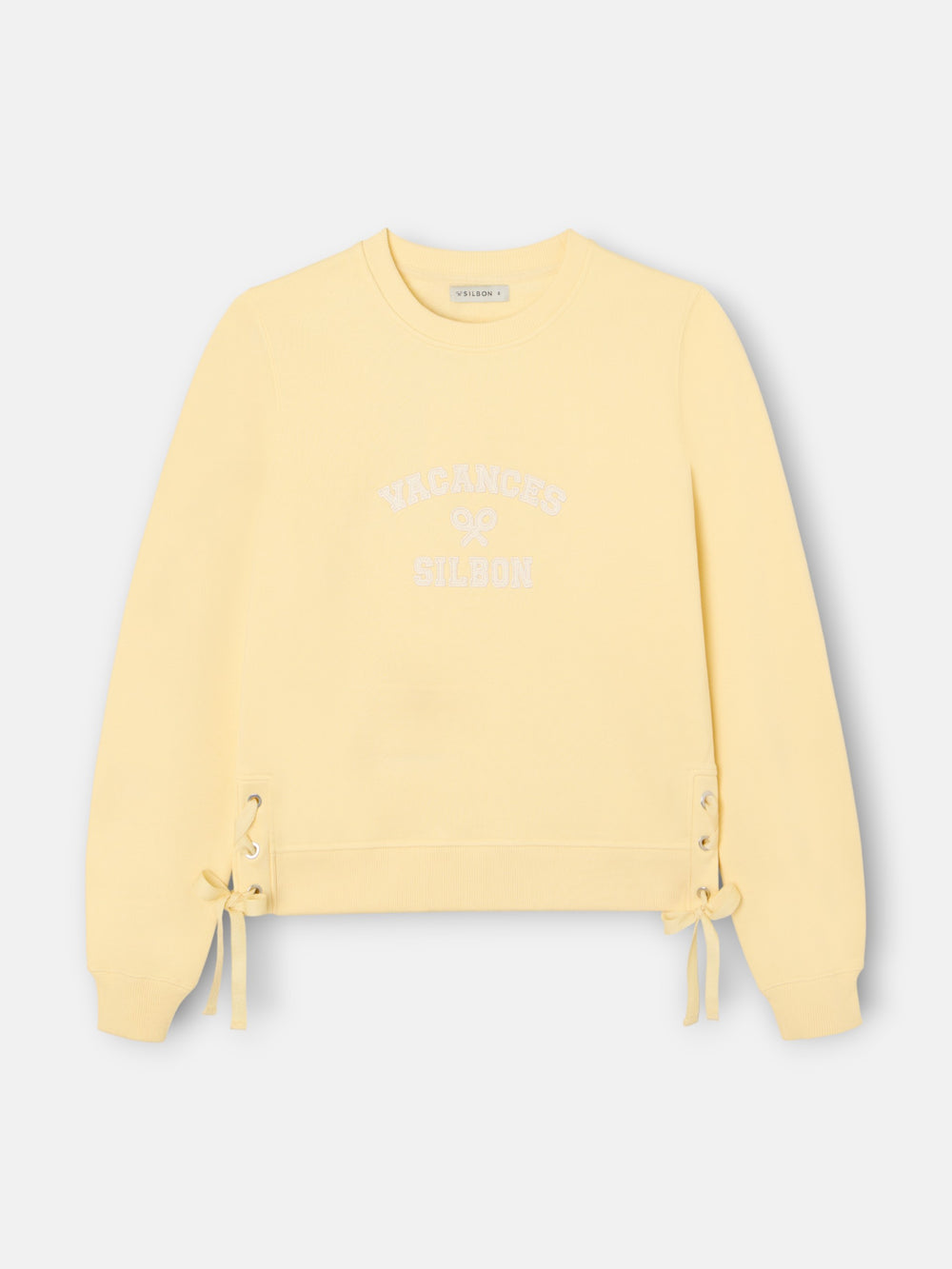Sweat-shirt pour femme avec cordon de serrage jaune