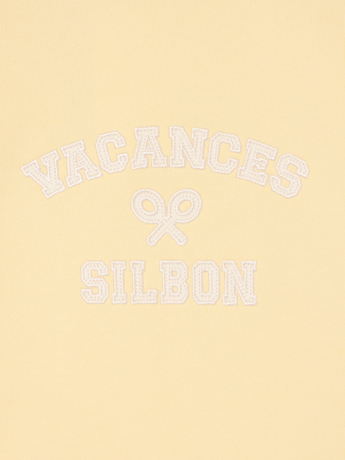 Sweat-shirt femme détail cordons jaune