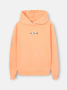 Sweat à capuche femme raquette ethnique orange