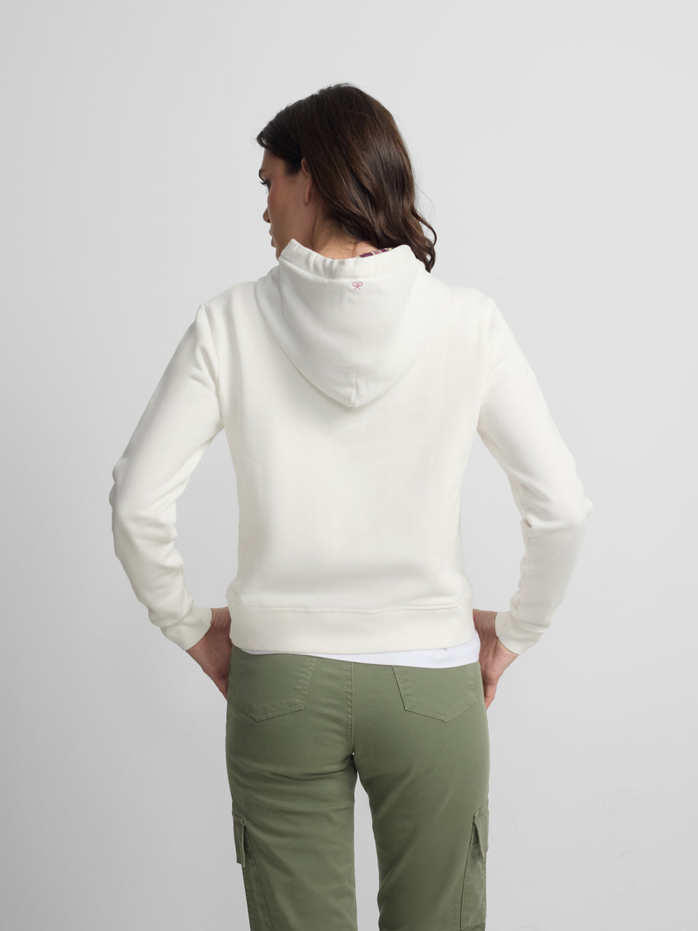 Sudadera woman capucha ikat cruda