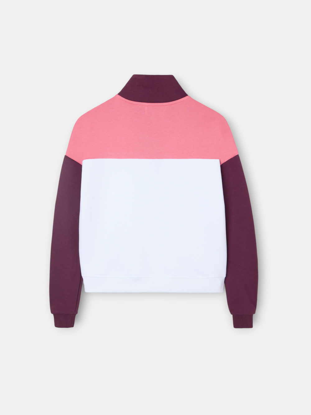 Sweatshirt mulher gola com botões rosa