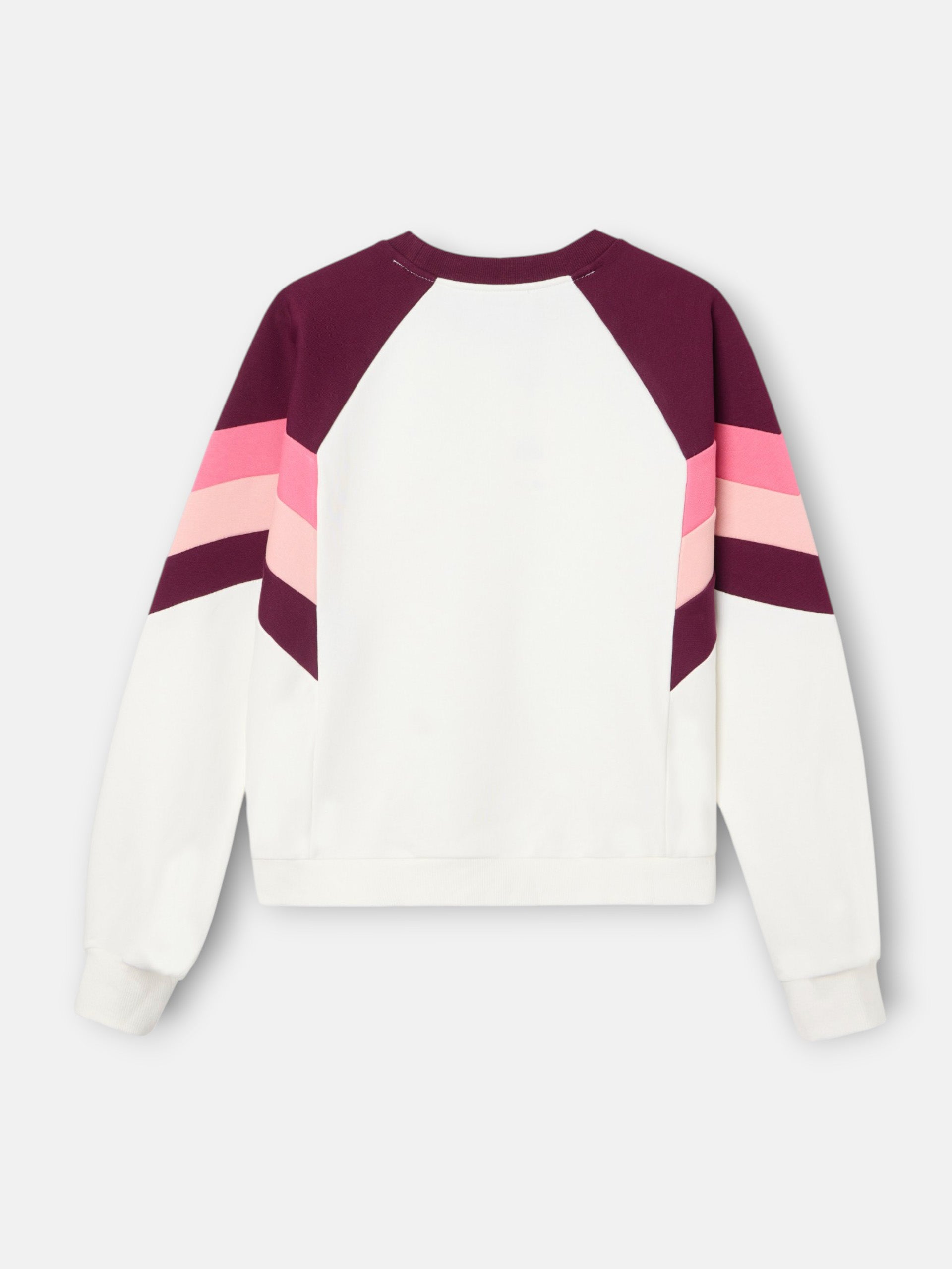 Sweat-shirt femme tricolore violet