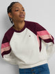 Sweat-shirt femme tricolore violet