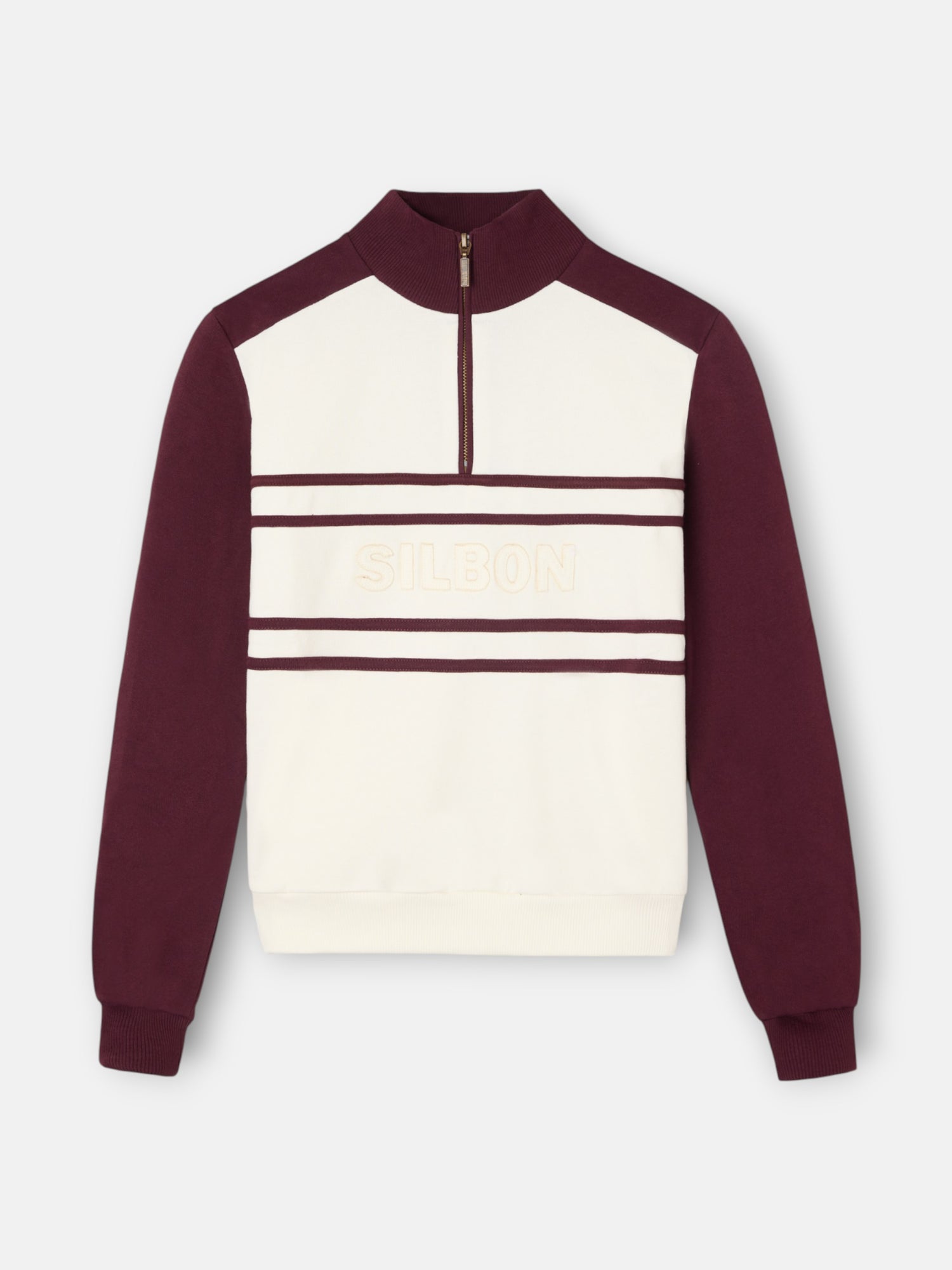 Sudadera woman cremallera silbon granate