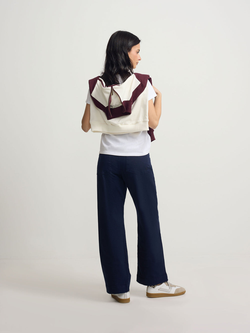 Sweat-shirt zippé bordeaux Silbon pour femme