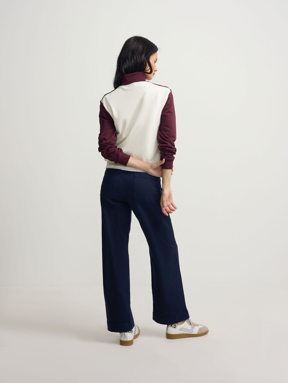 Sweat-shirt zippé bordeaux Silbon pour femme