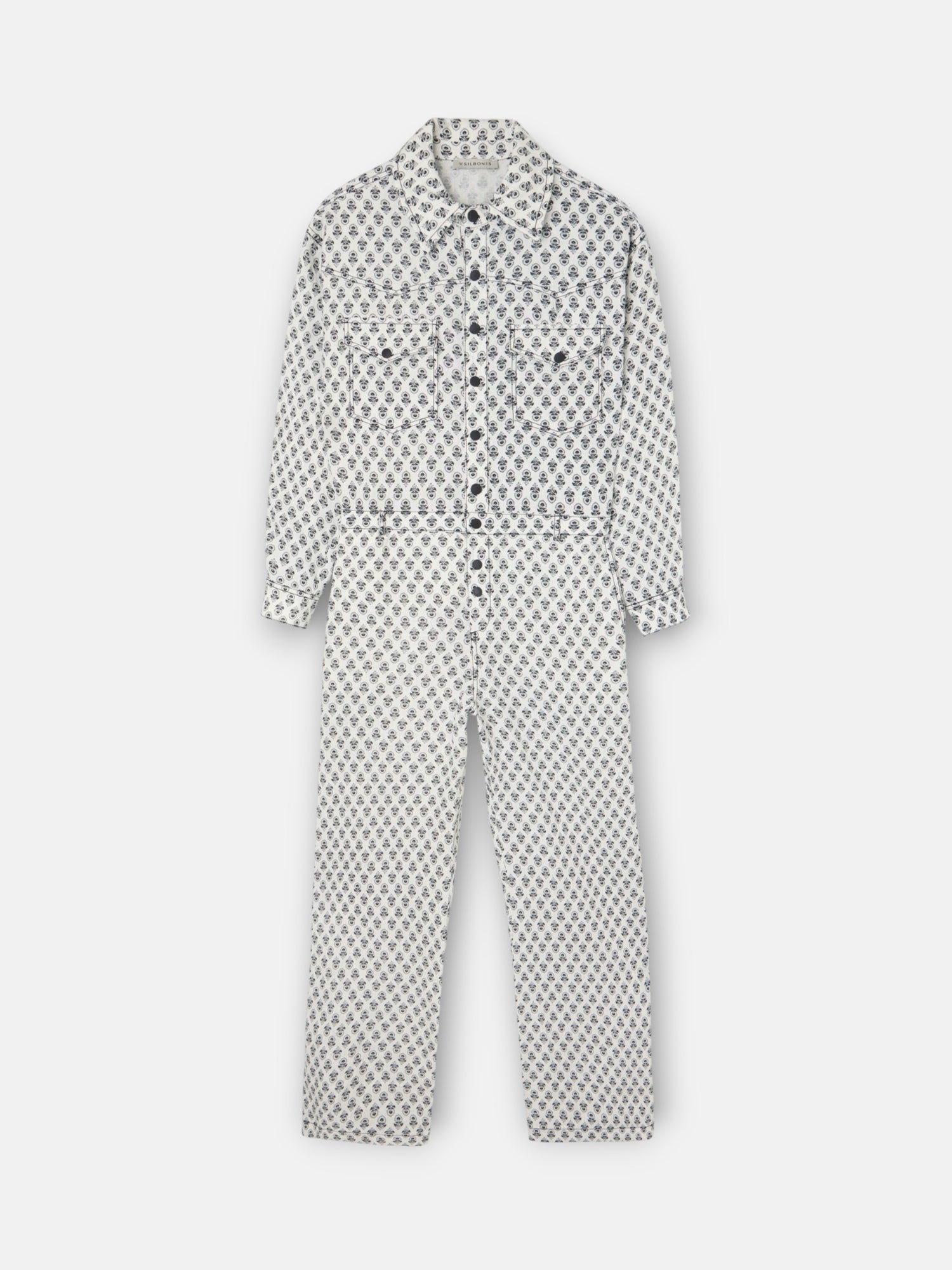 Mono lino estampado blanco