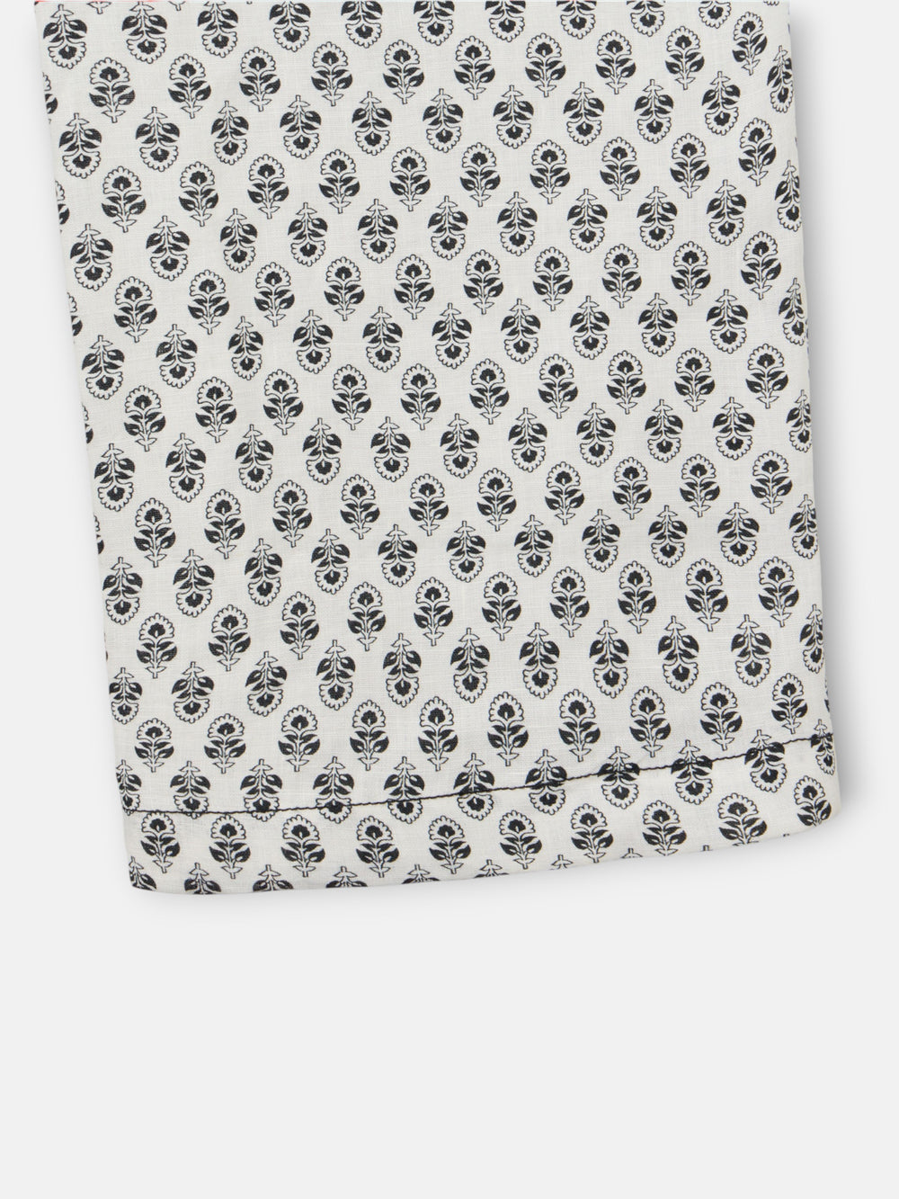 White printed linen jumpsuit