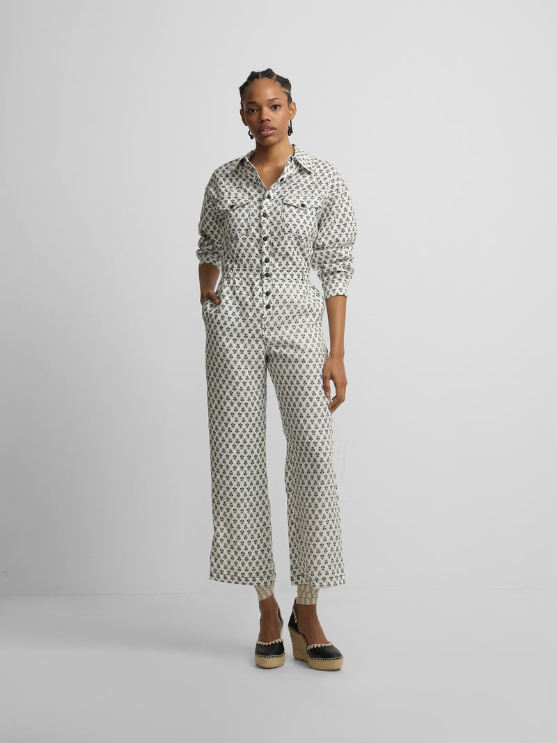 Mono lino estampado blanco