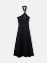 Vestido largo hebilla lino