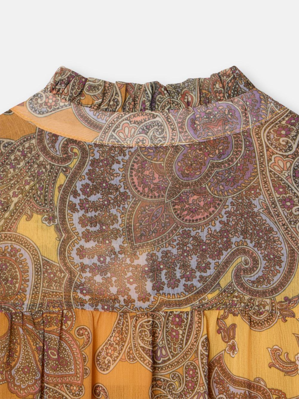 Vestido midi vuelo estampado naranjas