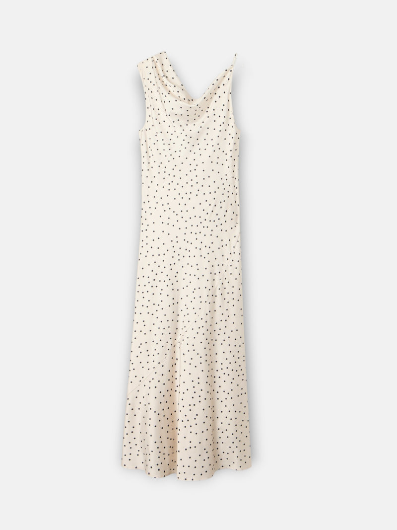 Vestido lencero lunares blanco y negro