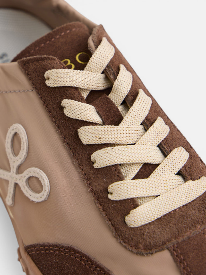 Brown running sneakers
