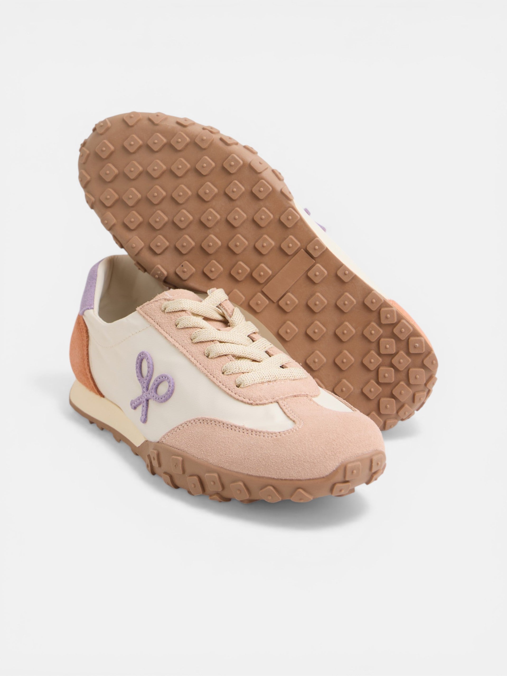 Chaussure de running violette et orange