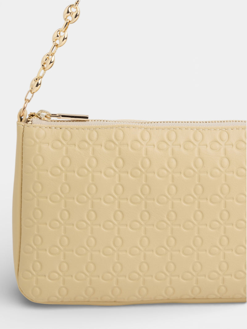 Bolso silbon cadena arena