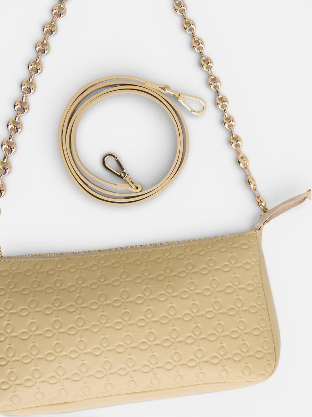 Bolso silbon cadena arena