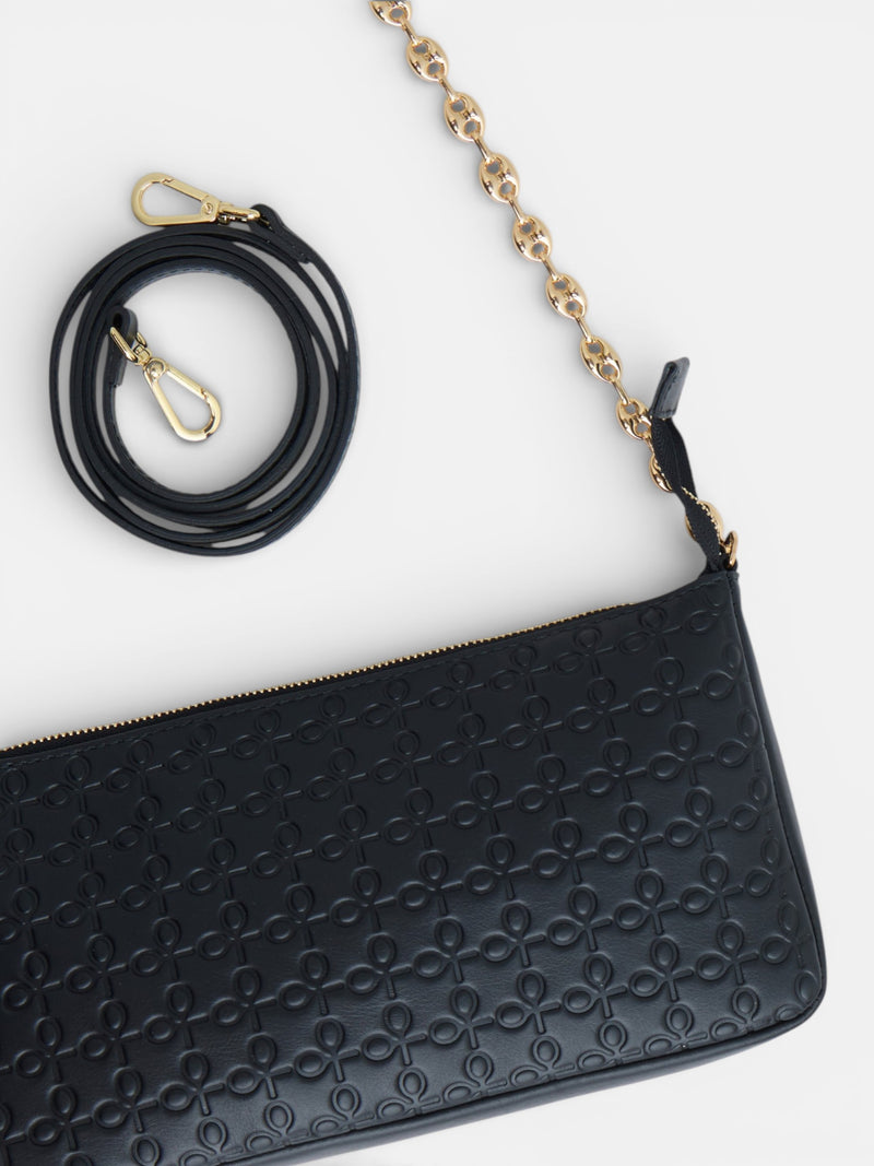 Bolso silbon cadena negro