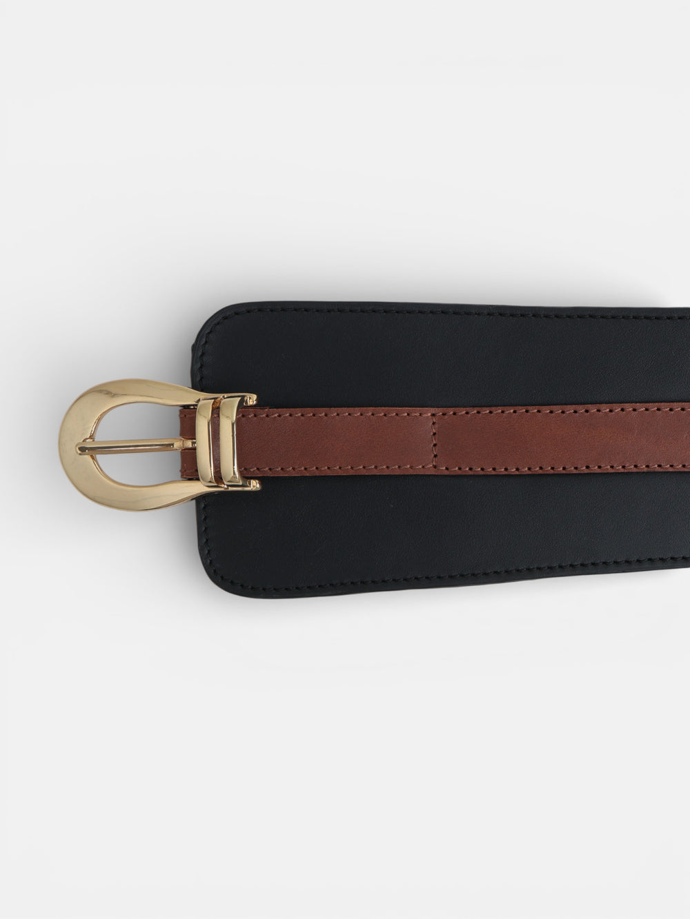 ceinture en cuir marron et noir