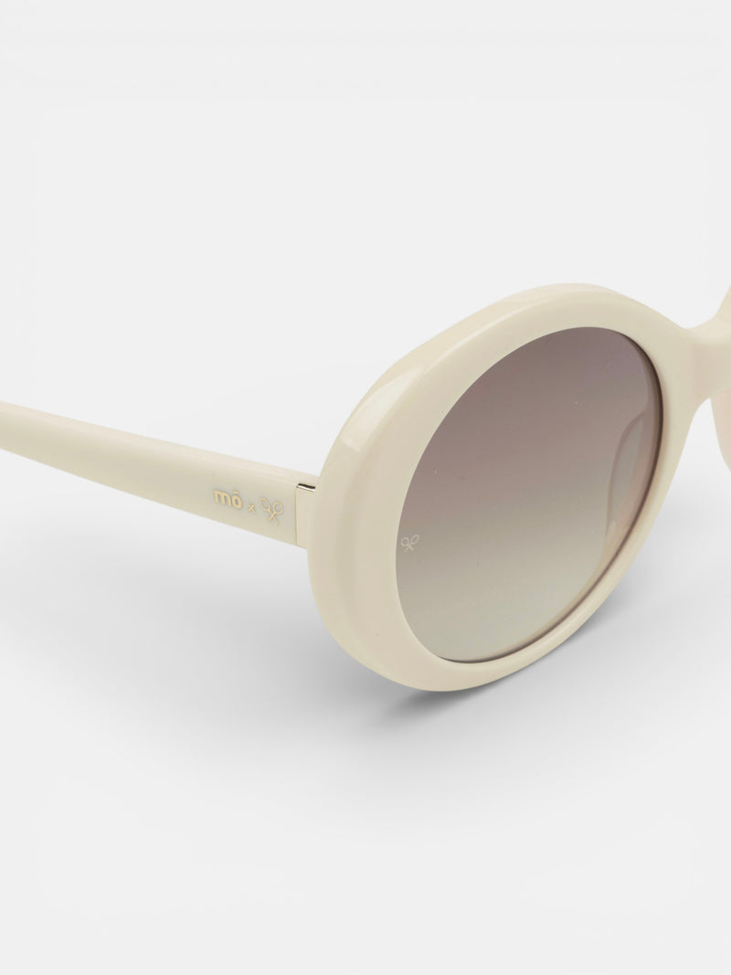 MOXSILBON Cream Low Sunglasses