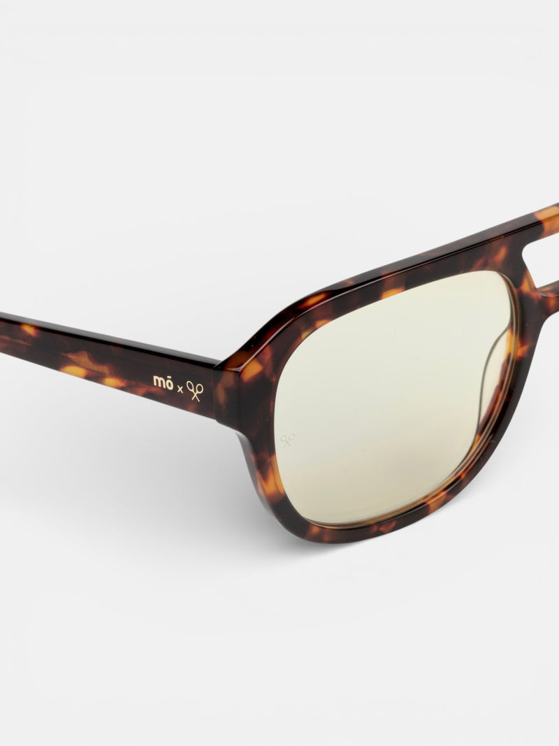 MOXSILBON Unique aviator tortoiseshell sunglasses