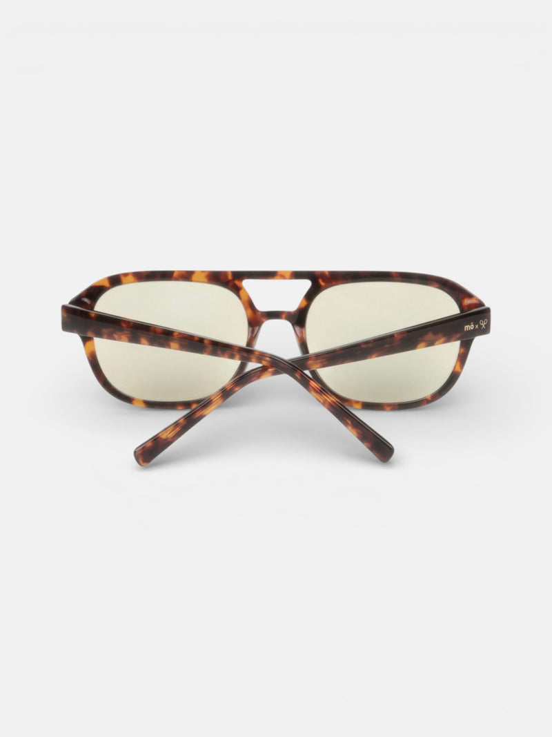 MOXSILBON Unique aviator tortoiseshell sunglasses
