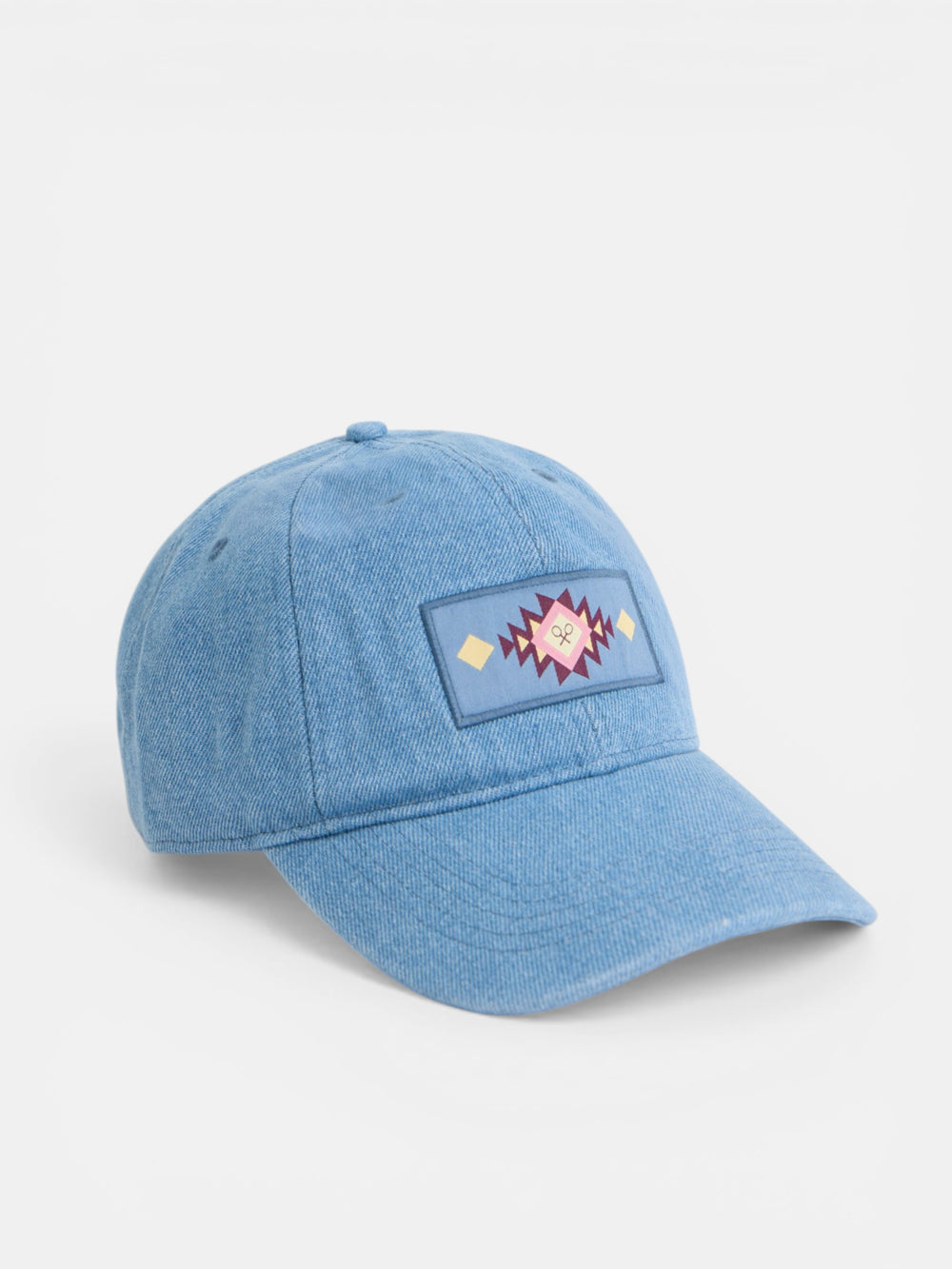 Ethnic denim cap