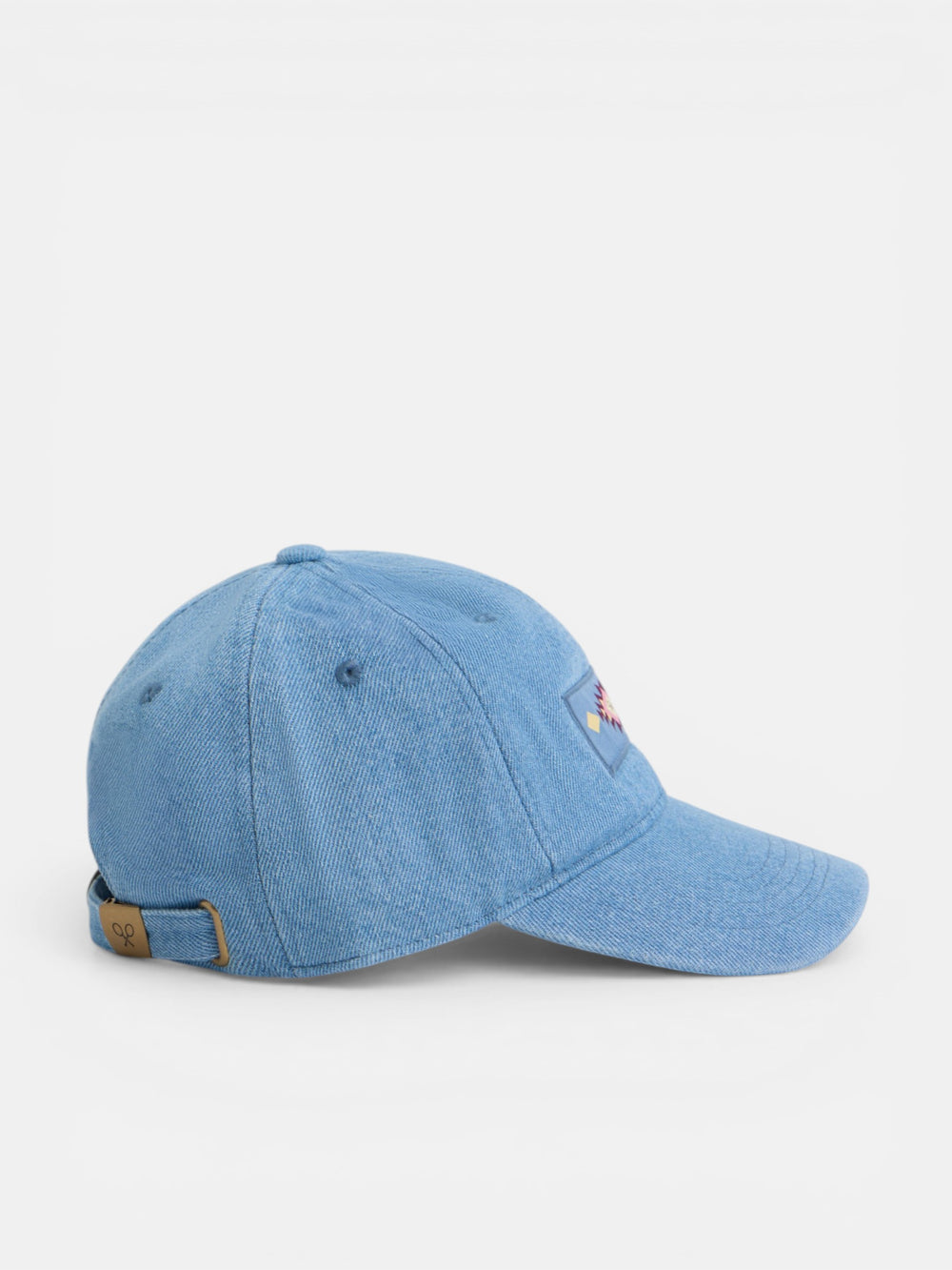 Ethnic denim cap