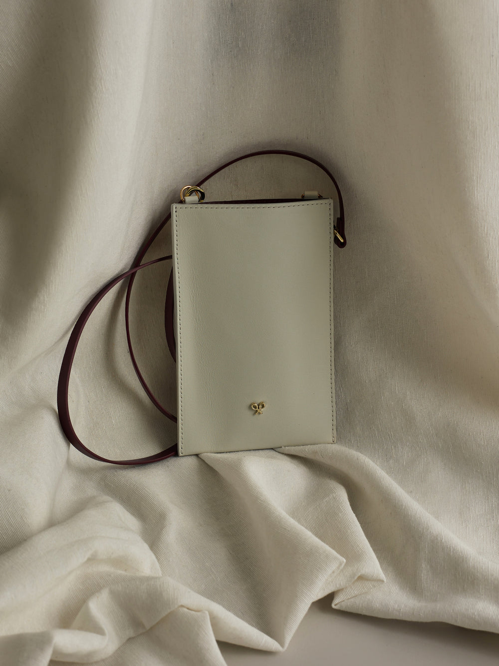 Portamovil piel crudo y burdeos