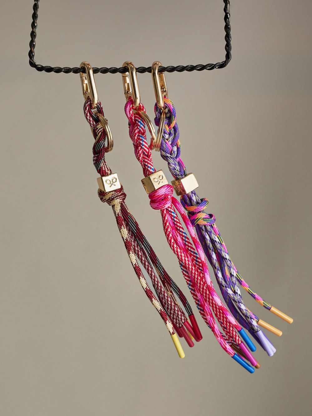 Gold and purple keychain