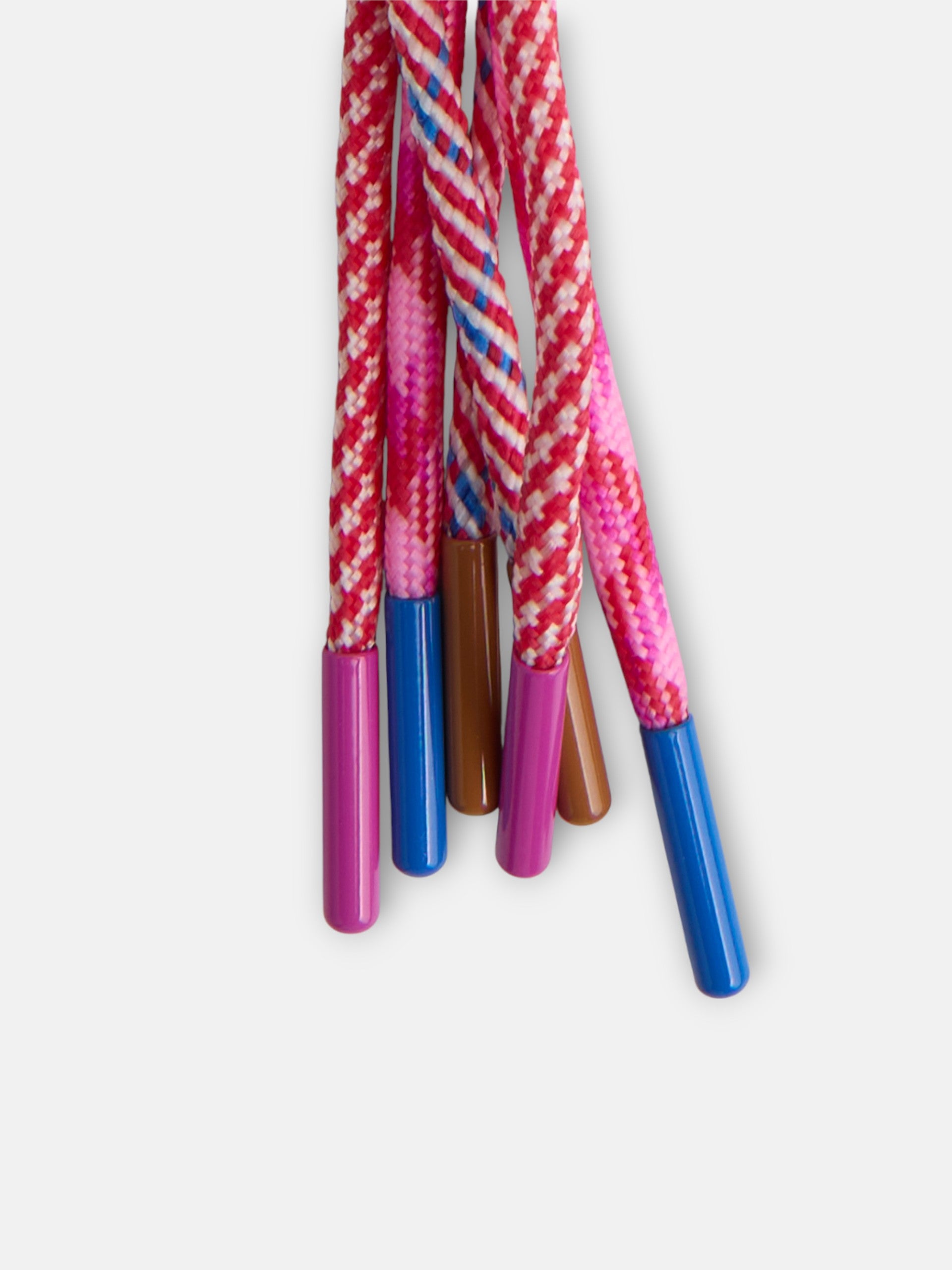 Porte-clés en cordon doré et rose