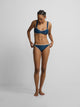 Culotte de bikini marin bleu lurex