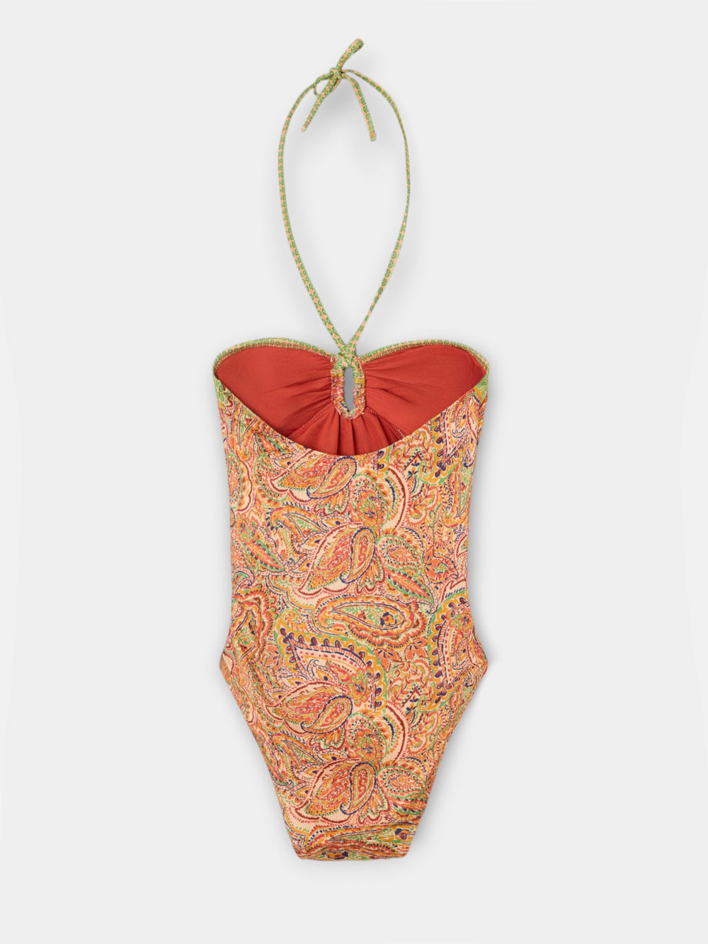 Bañador estampado cachemir naranjas