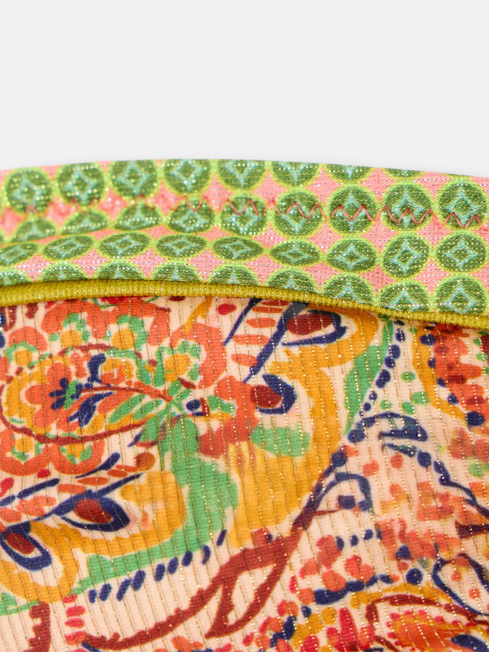 Top bikini estampado cachemir naranjas