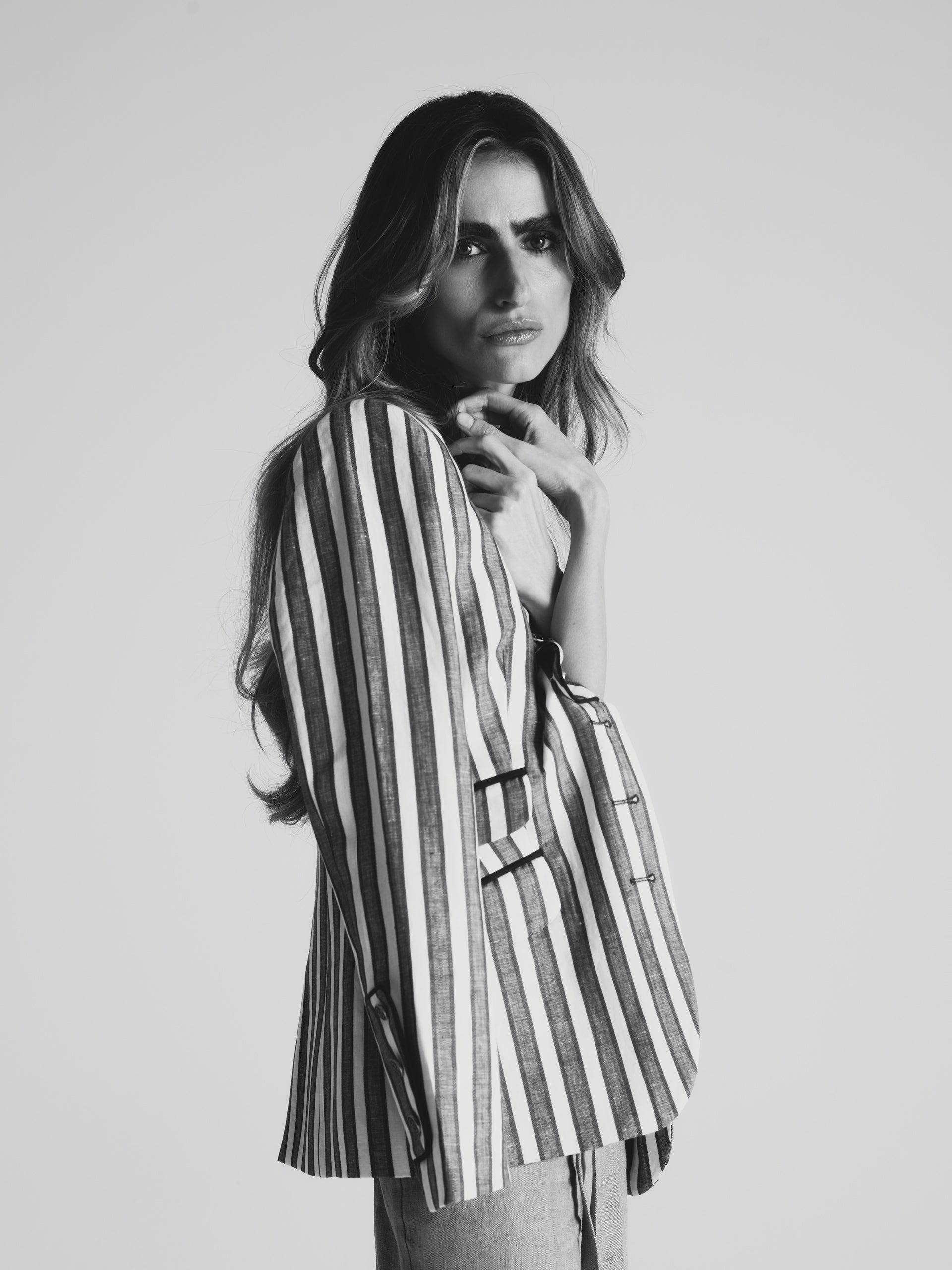 Americana marinera rayas azules