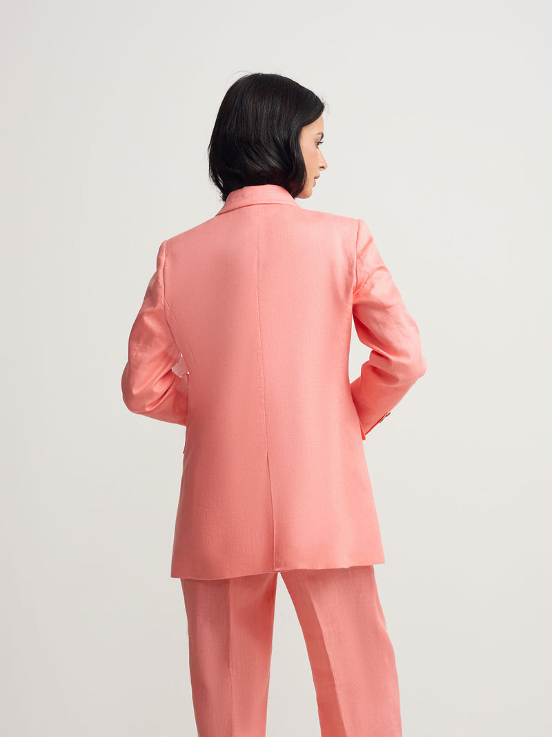 Veste croisée classique corail