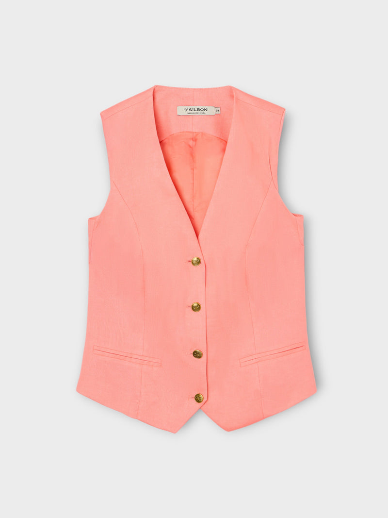 Gilet classique corail