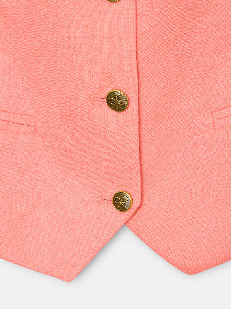 Gilet classique corail