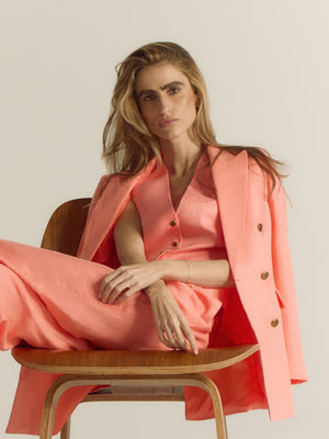Gilet classique corail