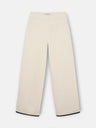 Pantalon droit en lin écru