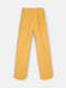 Pantalon droit en lin jaune