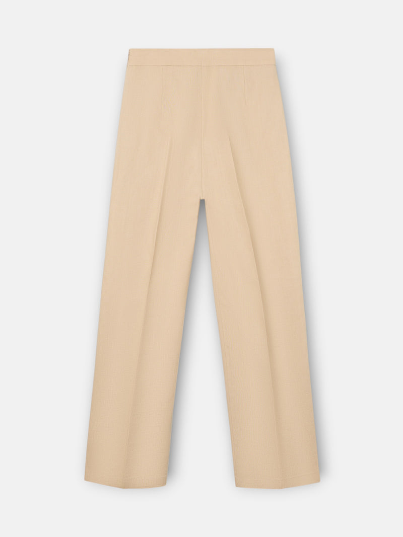Beige linen trousers