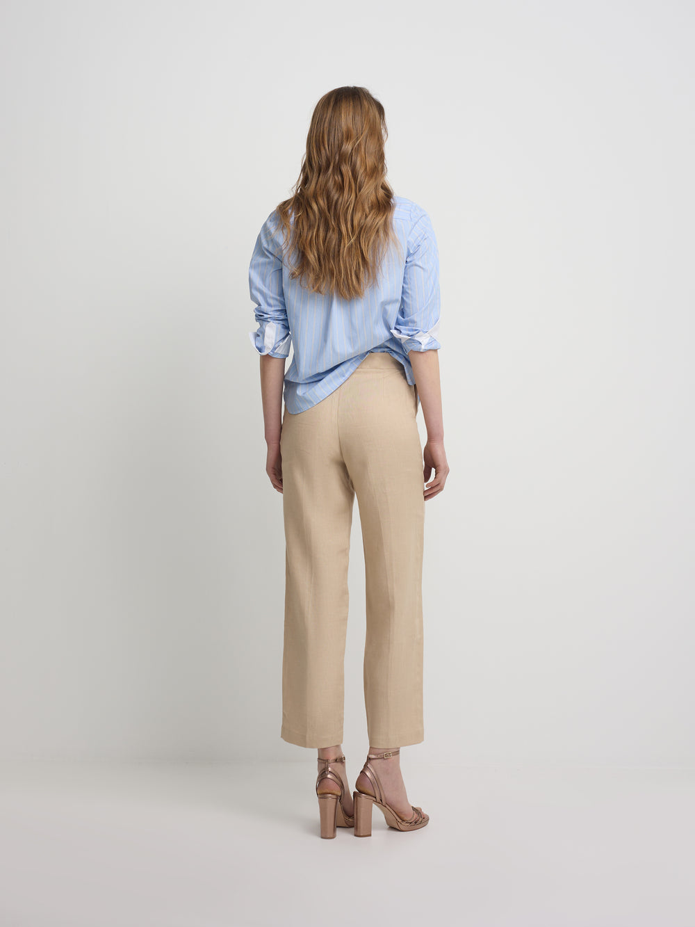 Pantalon lino beige