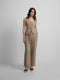 Pantalon droit fentes beige