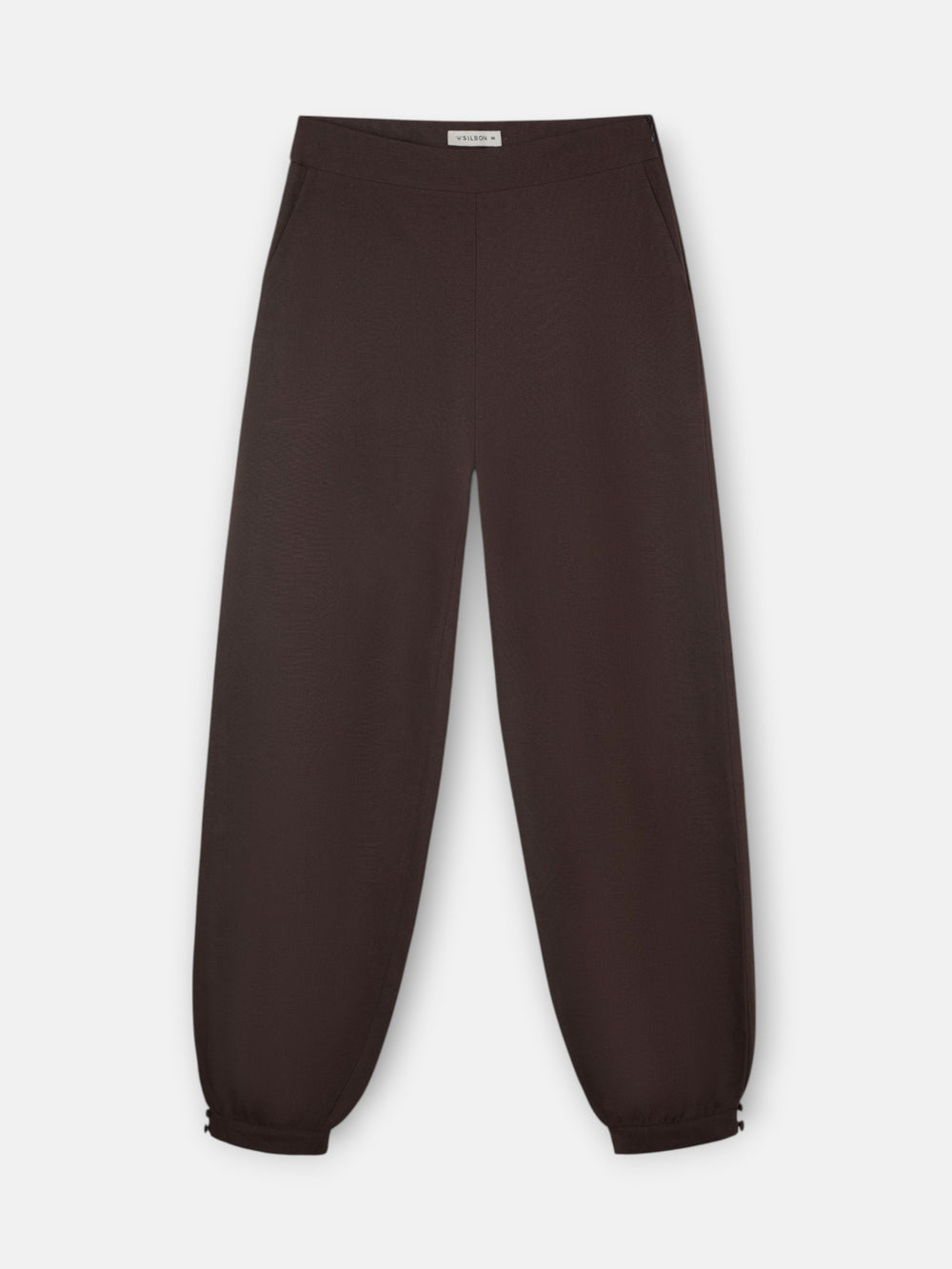 Pantalon bombacho lino marron