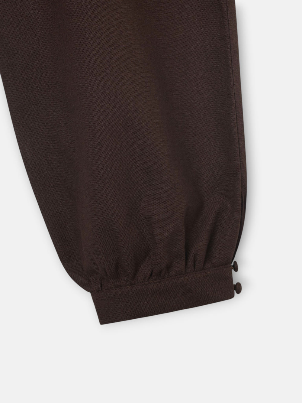 Pantalon bombacho lino marron