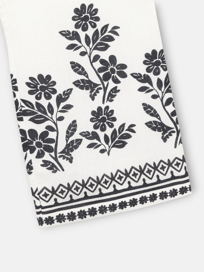 White floral print trousers