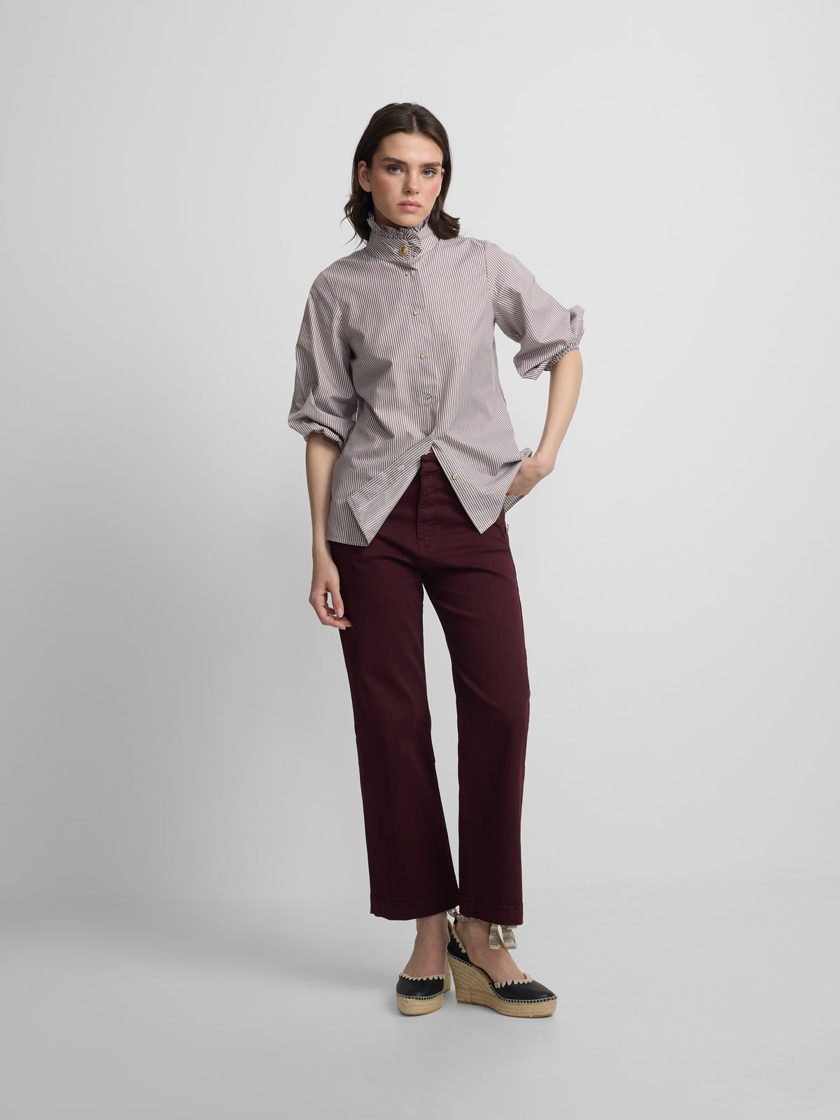 Pantalon marinero burdeos