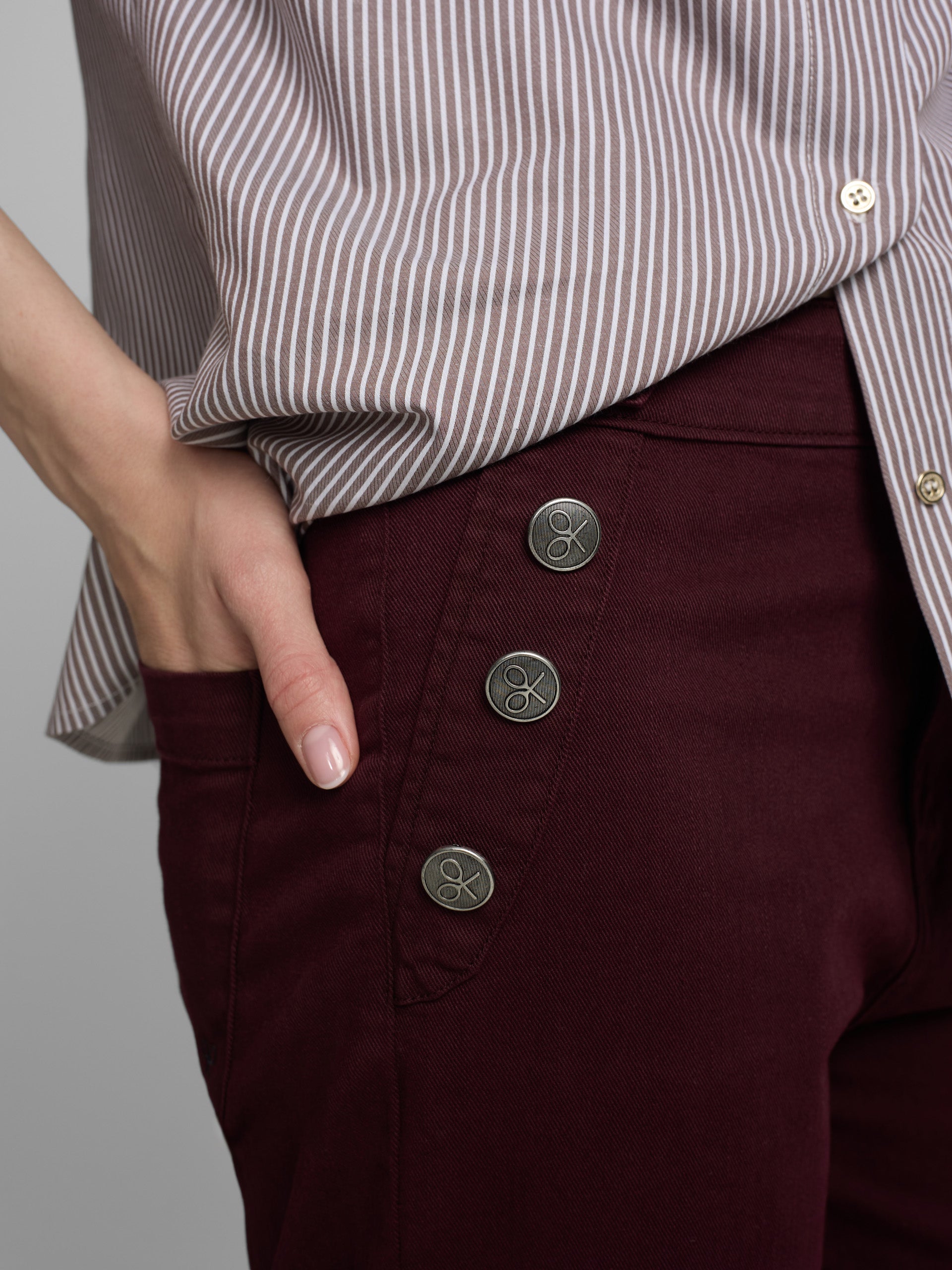 Pantalon marinero burdeos