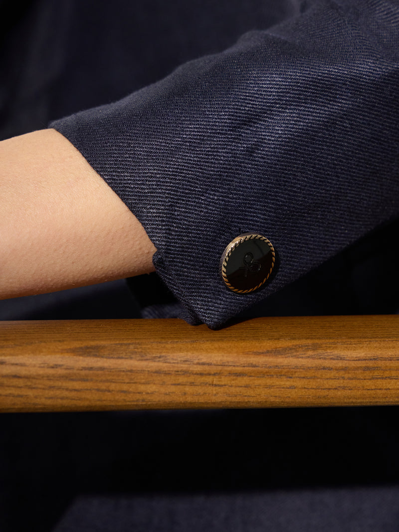 Unique navy blue blazer